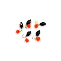 Мормышка ЯМАН вольф. бн. Овсинка с мед. кор., d-3 мм, .0,7 г, подв икринка сал, оранж