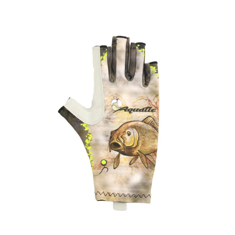 ПЕРЧАТКИ ДЛЯ РЫБАЛКИ ЛЕТНИЕ AQUATIC UPF50+ (CARP CAMO) 1